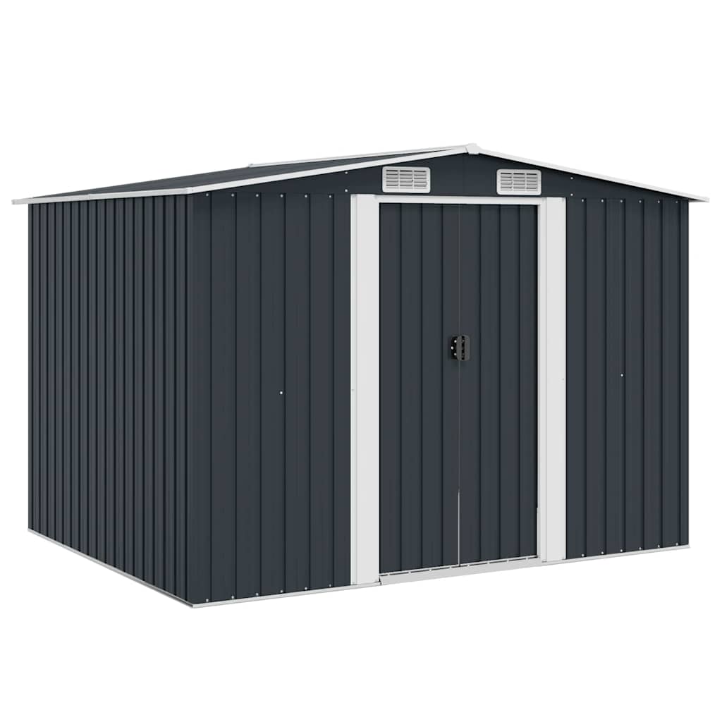 Sodo sandėliukas, antracito spalvos, 257x205x178cm, plienas Sodo sandėliukas, antracito spalvos, 257x205x178cm, plienas - Image 2