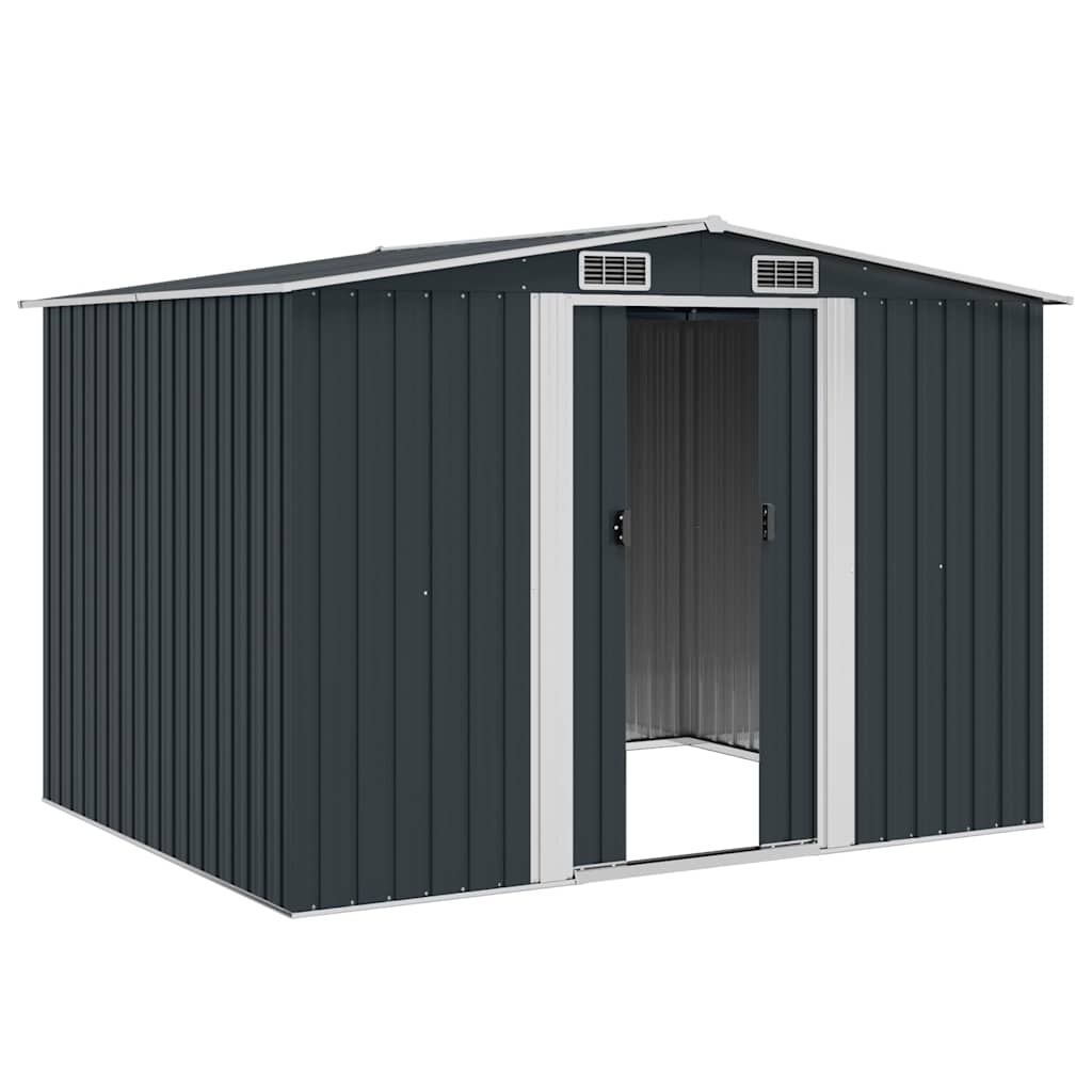 Sodo sandėliukas, antracito spalvos, 257x205x178cm, plienas Sodo sandėliukas, antracito spalvos, 257x205x178cm, plienas - Image 4