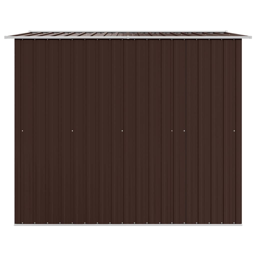 Sodo sandėliukas, rudos spalvos, 257x205x178cm, plienas Sodo sandėliukas, rudos spalvos, 257x205x178cm, plienas - Image 5