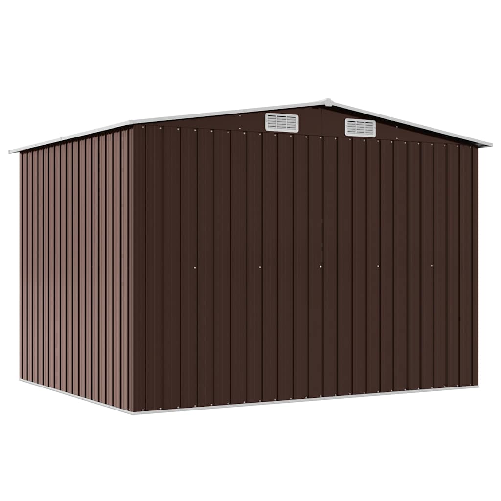 Sodo sandėliukas, rudos spalvos, 257x205x178cm, plienas Sodo sandėliukas, rudos spalvos, 257x205x178cm, plienas - Image 6