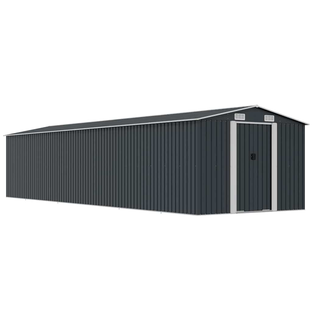 Sodo pašiūrė, antracito, 257x990x181cm, galvanizuotas plienas Sodo pašiūrė, antracito, 257x990x181cm, galvanizuotas plienas - Image 2