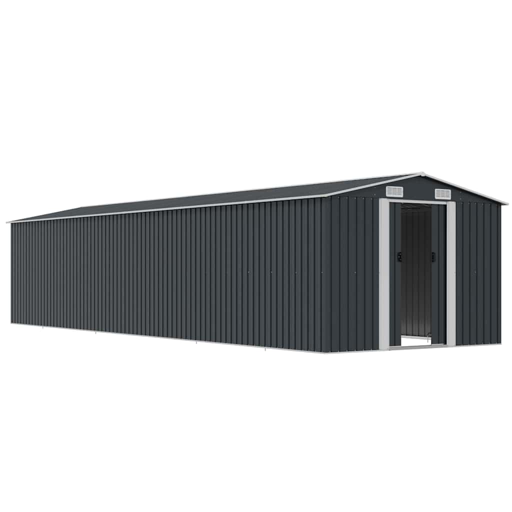Sodo pašiūrė, antracito, 257x990x181cm, galvanizuotas plienas Sodo pašiūrė, antracito, 257x990x181cm, galvanizuotas plienas - Image 4
