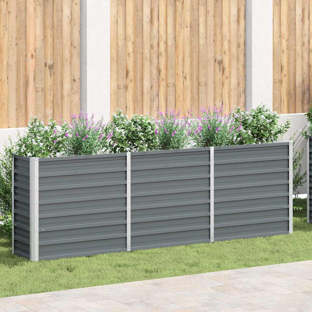 Lovelis, pilkas, 240x40x77cm, galvanizuotas plienas, aukštas Lovelis, pilkas, 240x40x77cm, galvanizuotas plienas, aukštas - Image 2