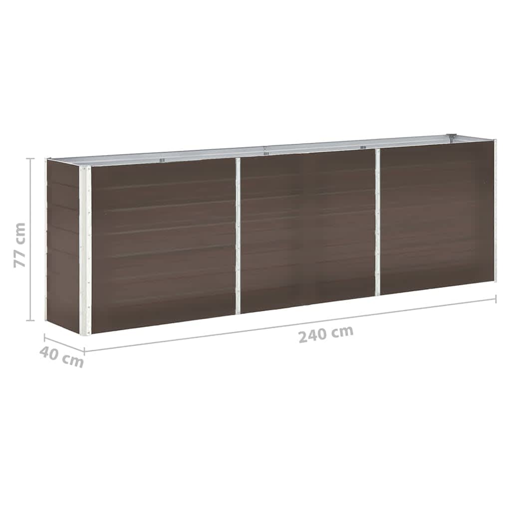 Lovelis, rudas, 240x40x77cm, galvanizuotas plienas, aukštas Lovelis, rudas, 240x40x77cm, galvanizuotas plienas, aukštas