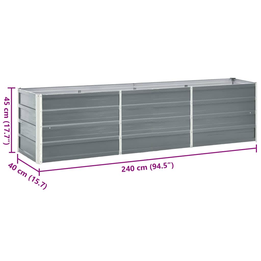 Lovelis, pilkas, 240x40x77cm, galvanizuotas plienas, aukštas Lovelis, pilkas, 240x40x77cm, galvanizuotas plienas, aukštas - Image 8
