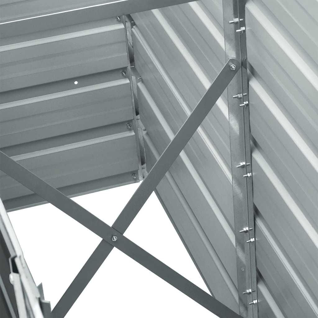 Lovelis, antracito, 240x40x45cm, galvanizuotas plienas, aukštas Lovelis, antracito, 240x40x45cm, galvanizuotas plienas, aukštas - Image 6