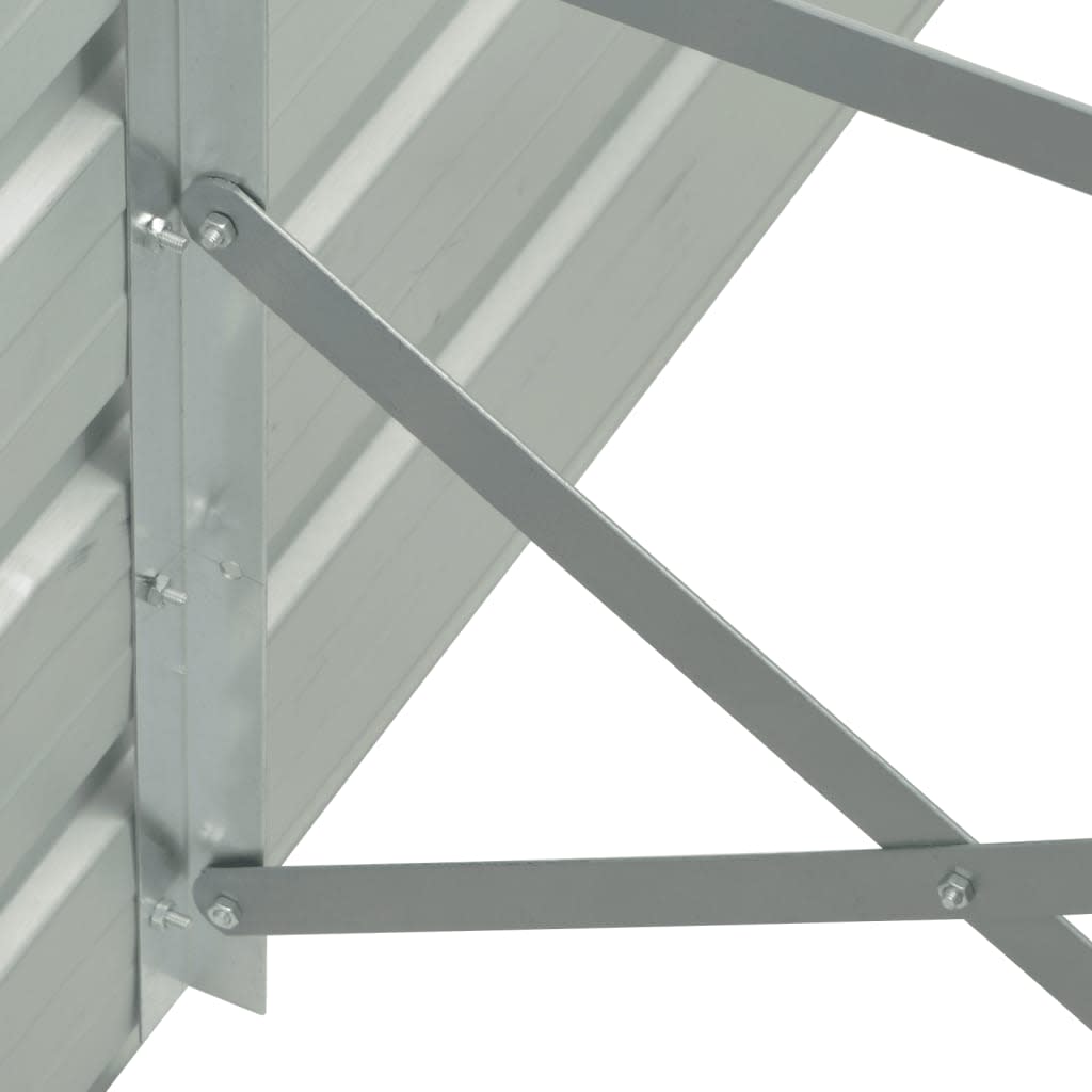 Aukštas lovelis, pilkas, 400x80x45cm, galvanizuotas plienas Aukštas lovelis, pilkas, 400x80x45cm, galvanizuotas plienas - Image 5