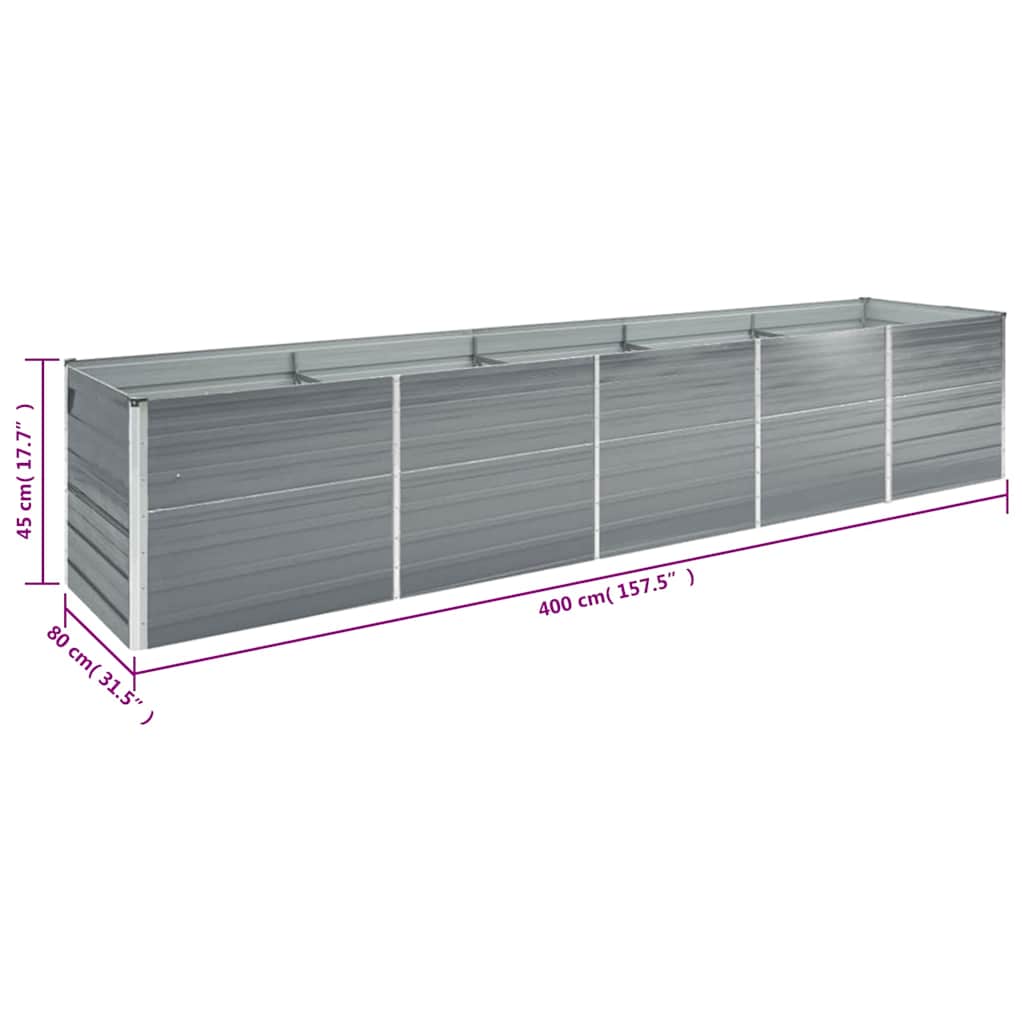 Aukštas lovelis, pilkas, 400x80x45cm, galvanizuotas plienas Aukštas lovelis, pilkas, 400x80x45cm, galvanizuotas plienas - Image 8