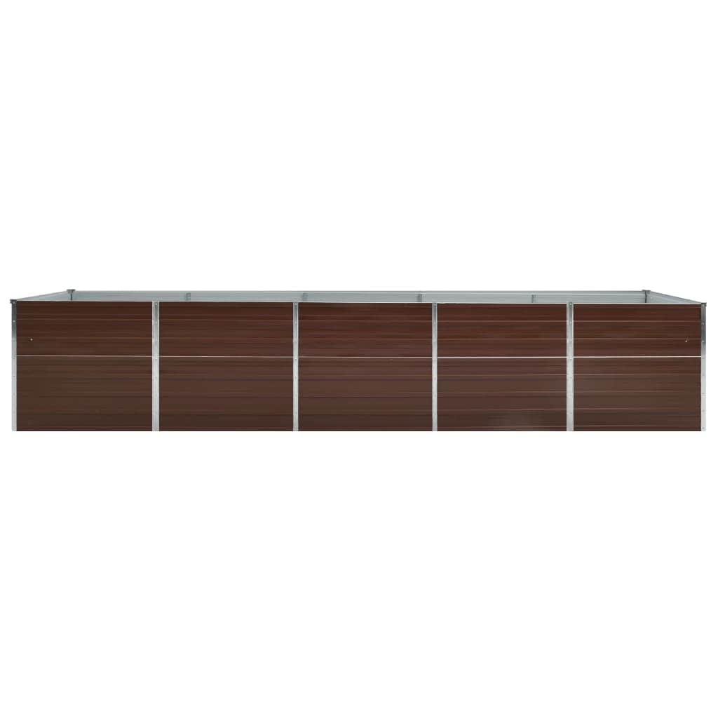 Aukštas sodo lovelis, rudos spalvos, 400x80x77cm, plienas Aukštas sodo lovelis, rudos spalvos, 400x80x77cm, plienas - Image 3