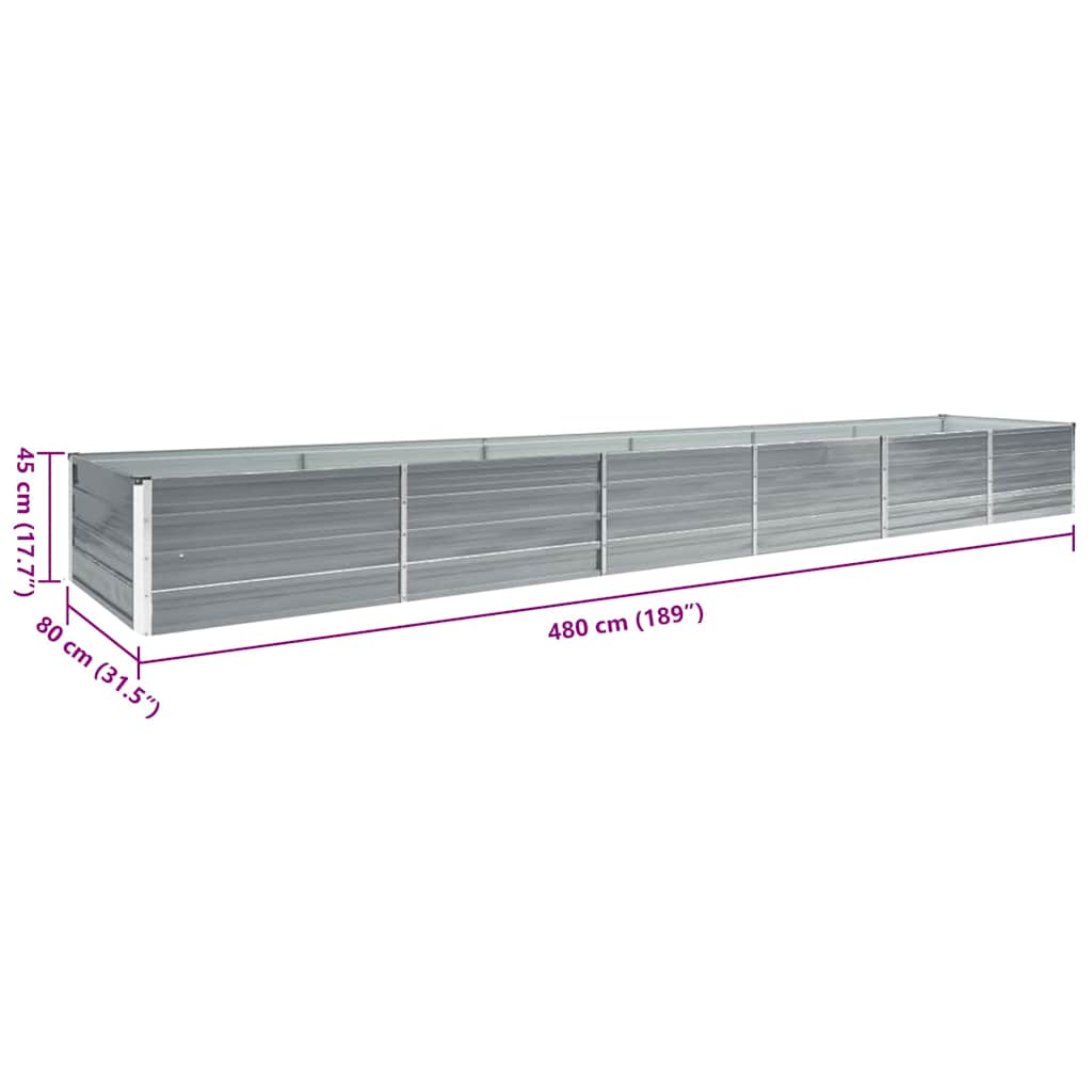 Lovelis, pilkas, 480x80x45cm, galvanizuotas plienas, aukštas Lovelis, pilkas, 480x80x45cm, galvanizuotas plienas, aukštas - Image 8