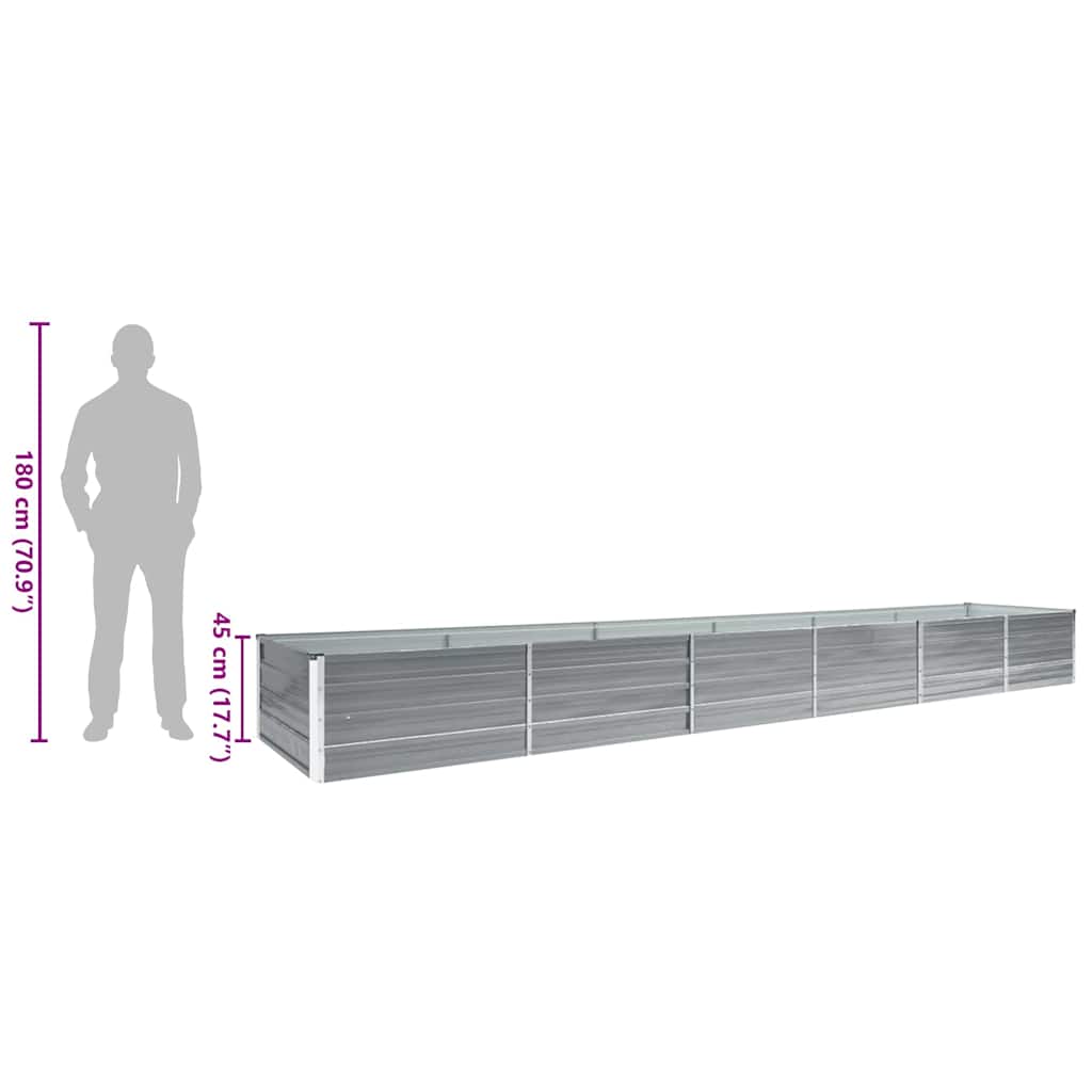 Lovelis, pilkas, 480x80x45cm, galvanizuotas plienas, aukštas Lovelis, pilkas, 480x80x45cm, galvanizuotas plienas, aukštas
