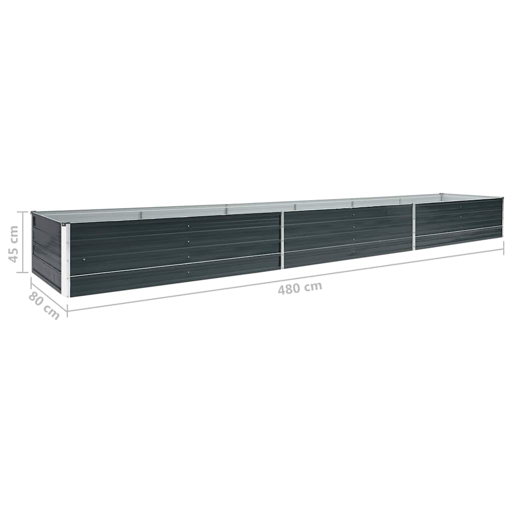 Lovelis, antracito, 480x80x45cm, galvanizuotas plienas, aukštas Lovelis, antracito, 480x80x45cm, galvanizuotas plienas, aukštas