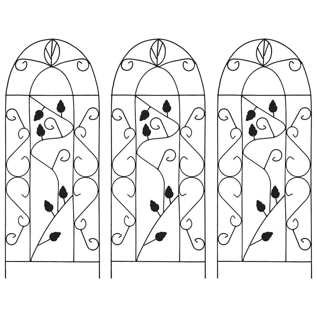 Stovai vijokliniams augalams, 3vnt., juodi, 40x100cm, geležis Stovai vijokliniams augalams, 3vnt., juodi, 40x100cm, geležis - Image 2