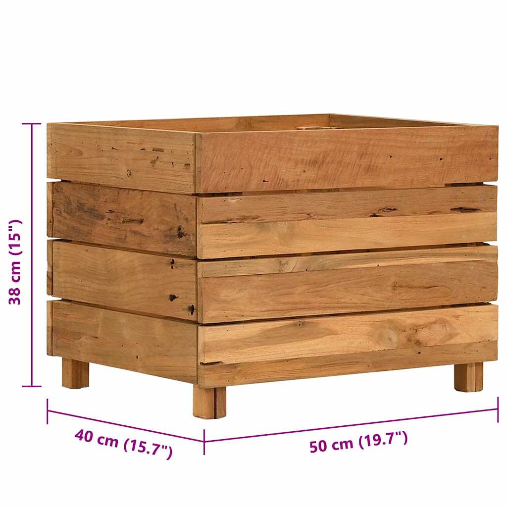 Aukštas lovelis, 50x40x38cm, perdirbtas tikmedis ir plienas Aukštas lovelis, 50x40x38cm, perdirbtas tikmedis ir plienas - Image 8