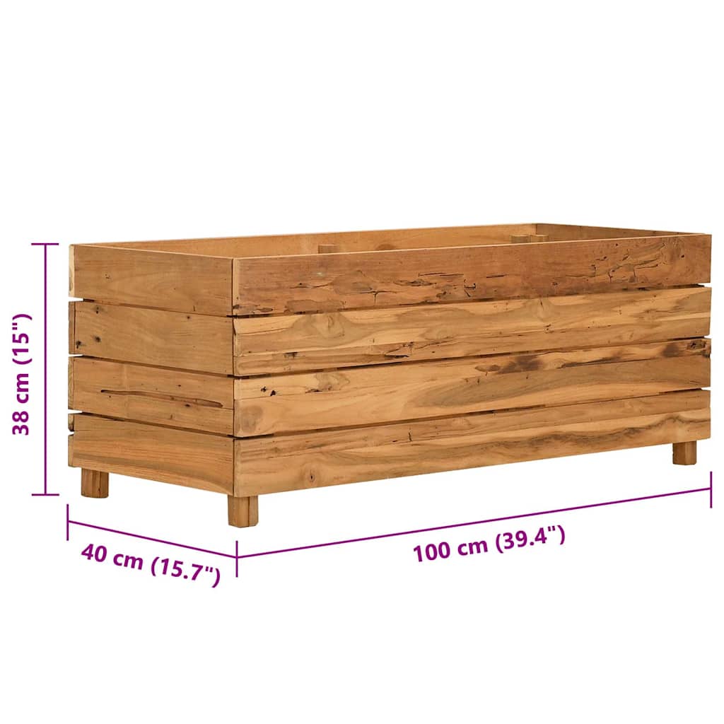 Aukštas lovelis, 100x40x38cm, perdirbtas tikmedis ir plienas Aukštas lovelis, 100x40x38cm, perdirbtas tikmedis ir plienas - Image 8