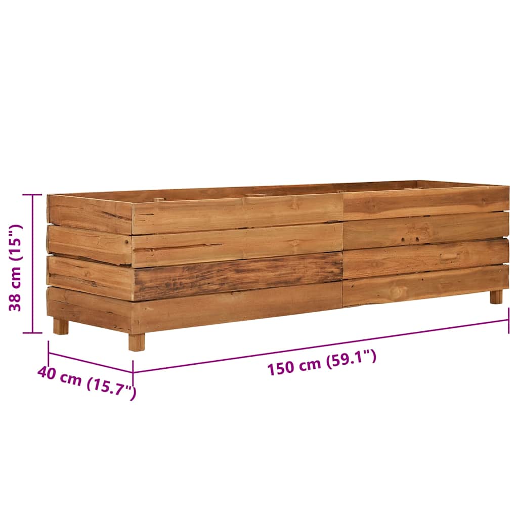 Aukštas lovelis, 150x40x38cm, perdirbtas tikmedis ir plienas Aukštas lovelis, 150x40x38cm, perdirbtas tikmedis ir plienas - Image 8