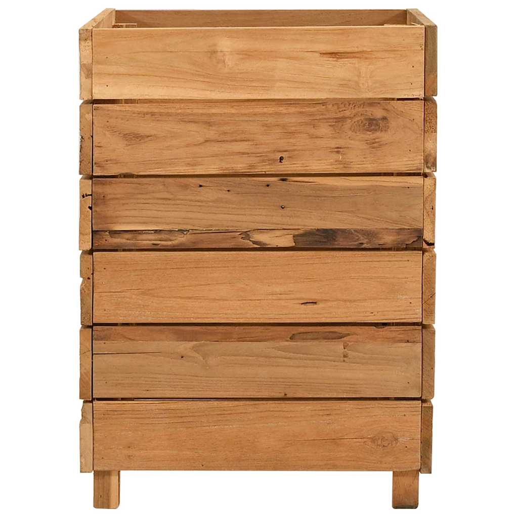 Aukštas lovelis, 50x40x55cm, perdirbtas tikmedis ir plienas Aukštas lovelis, 50x40x55cm, perdirbtas tikmedis ir plienas - Image 4