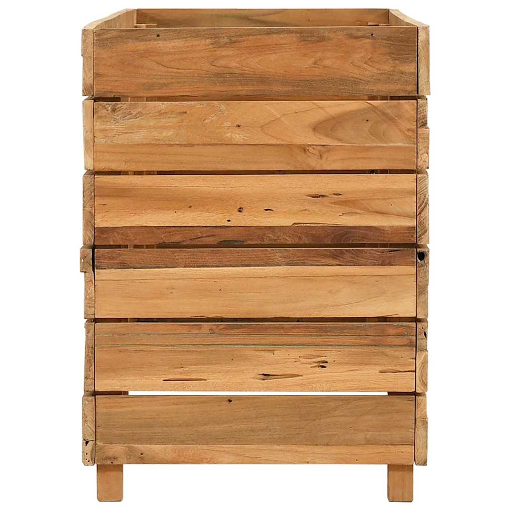 Aukštas lovelis, 100x40x55cm, perdirbtas tikmedis ir plienas Aukštas lovelis, 100x40x55cm, perdirbtas tikmedis ir plienas - Image 4