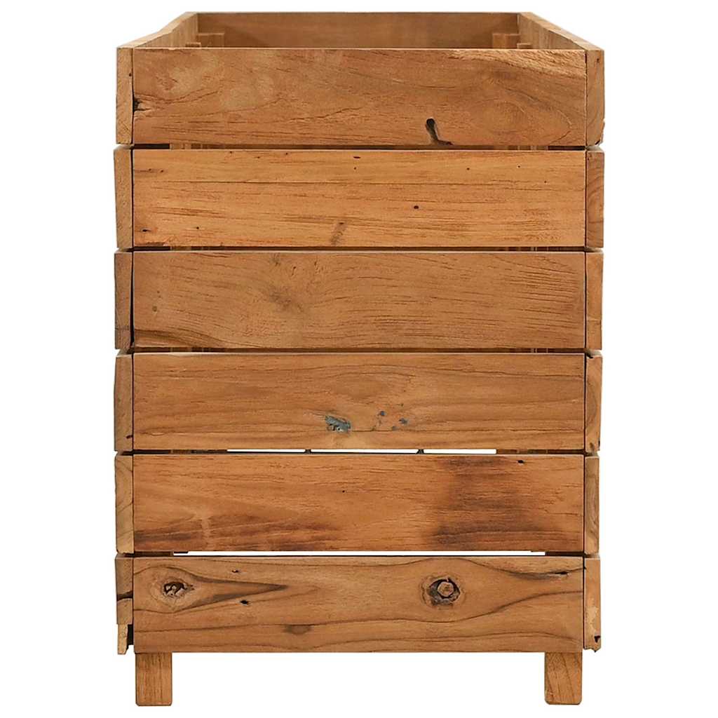 Aukštas lovelis, 150x40x55cm, perdirbtas tikmedis ir plienas Aukštas lovelis, 150x40x55cm, perdirbtas tikmedis ir plienas - Image 4