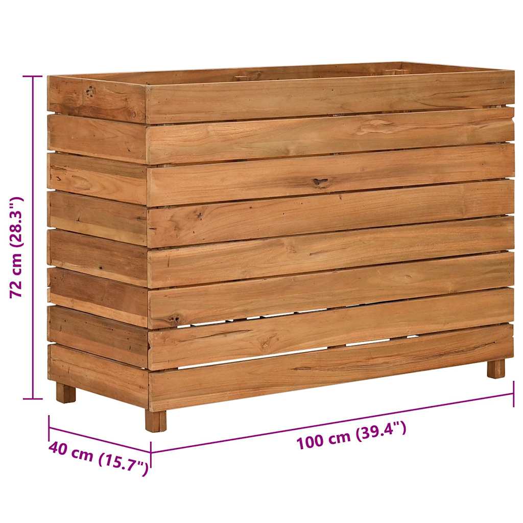 Aukštas lovelis, 100x40x72cm, perdirbtas tikmedis ir plienas Aukštas lovelis, 100x40x72cm, perdirbtas tikmedis ir plienas