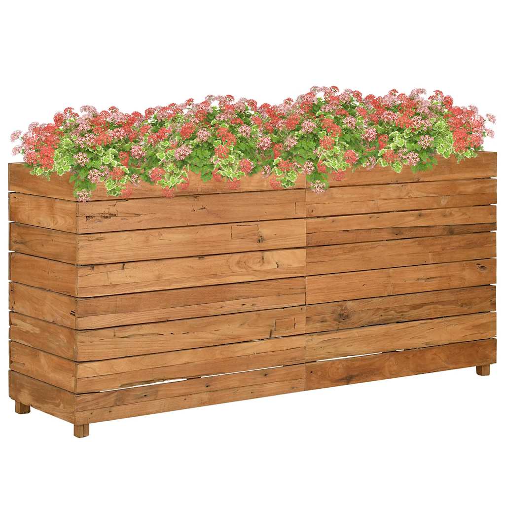 Aukštas lovelis, 150x40x72cm, perdirbtas tikmedis ir plienas Aukštas lovelis, 150x40x72cm, perdirbtas tikmedis ir plienas - Image 2