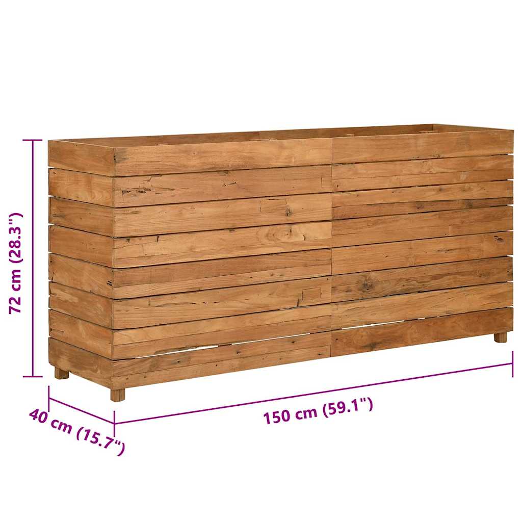 Aukštas lovelis, 150x40x72cm, perdirbtas tikmedis ir plienas Aukštas lovelis, 150x40x72cm, perdirbtas tikmedis ir plienas