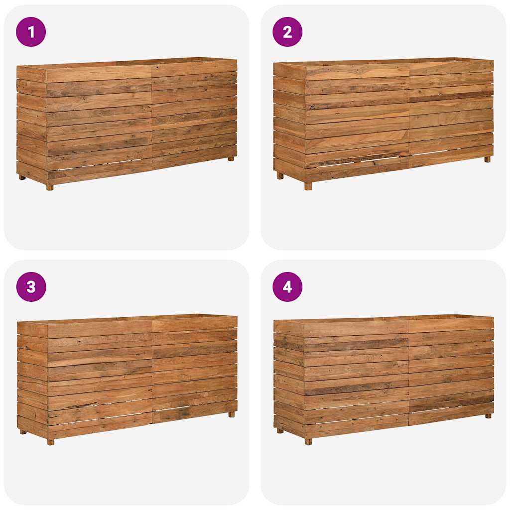 Aukštas lovelis, 150x40x72cm, perdirbtas tikmedis ir plienas Aukštas lovelis, 150x40x72cm, perdirbtas tikmedis ir plienas - Image 10