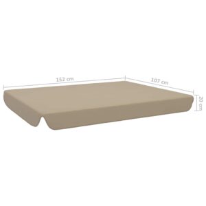Atsarginis stogelis sodo supynėms, taupe spalvos, 192x147cm