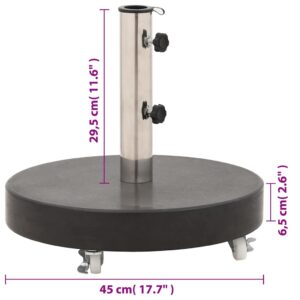Skėčio pagrindas, juodos spalvos, granitas, 30kg