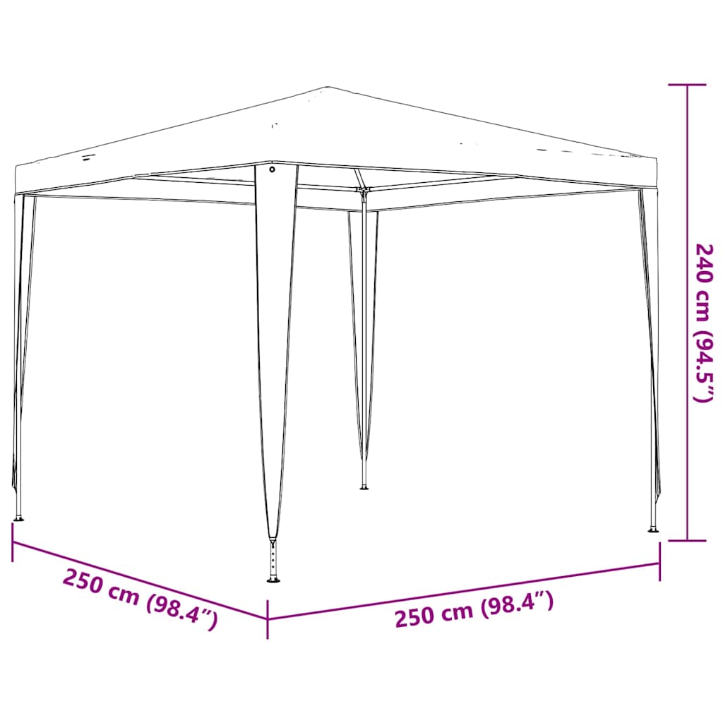 Proginė palapinė, baltos spalvos, 2,5×2,5m Proginė palapinė, baltos spalvos, 2,5x2,5m