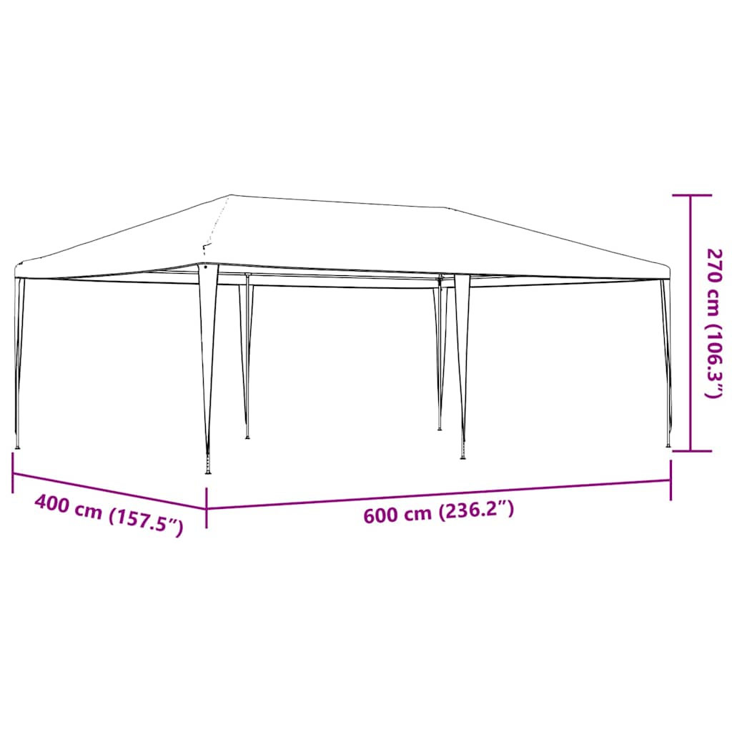 Profesionali proginė palapinė, antracito spalvos, 4x6m, 90g/m² Profesionali proginė palapinė, antracito spalvos, 4x6m, 90g/m²