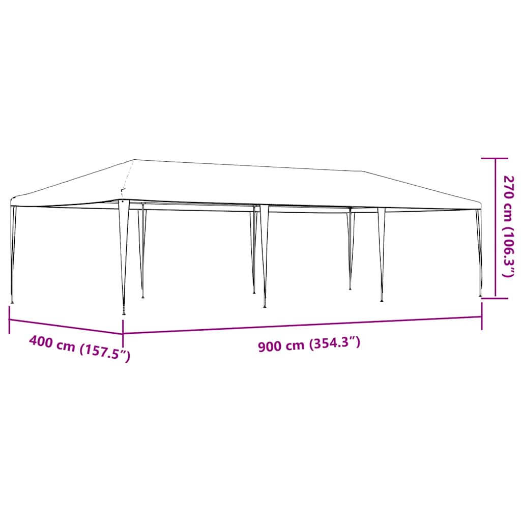 Profesionali proginė palapinė, žalios spalvos, 4x9m, 90g/m² Profesionali proginė palapinė, žalios spalvos, 4x9m, 90g/m²