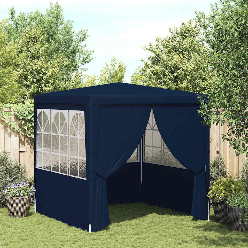Proginė palapinė su šoninėmis sienomis, mėlyna, 2x2m, 90g/m² Proginė palapinė su šoninėmis sienomis, mėlyna, 2x2m, 90g/m² - Image 2