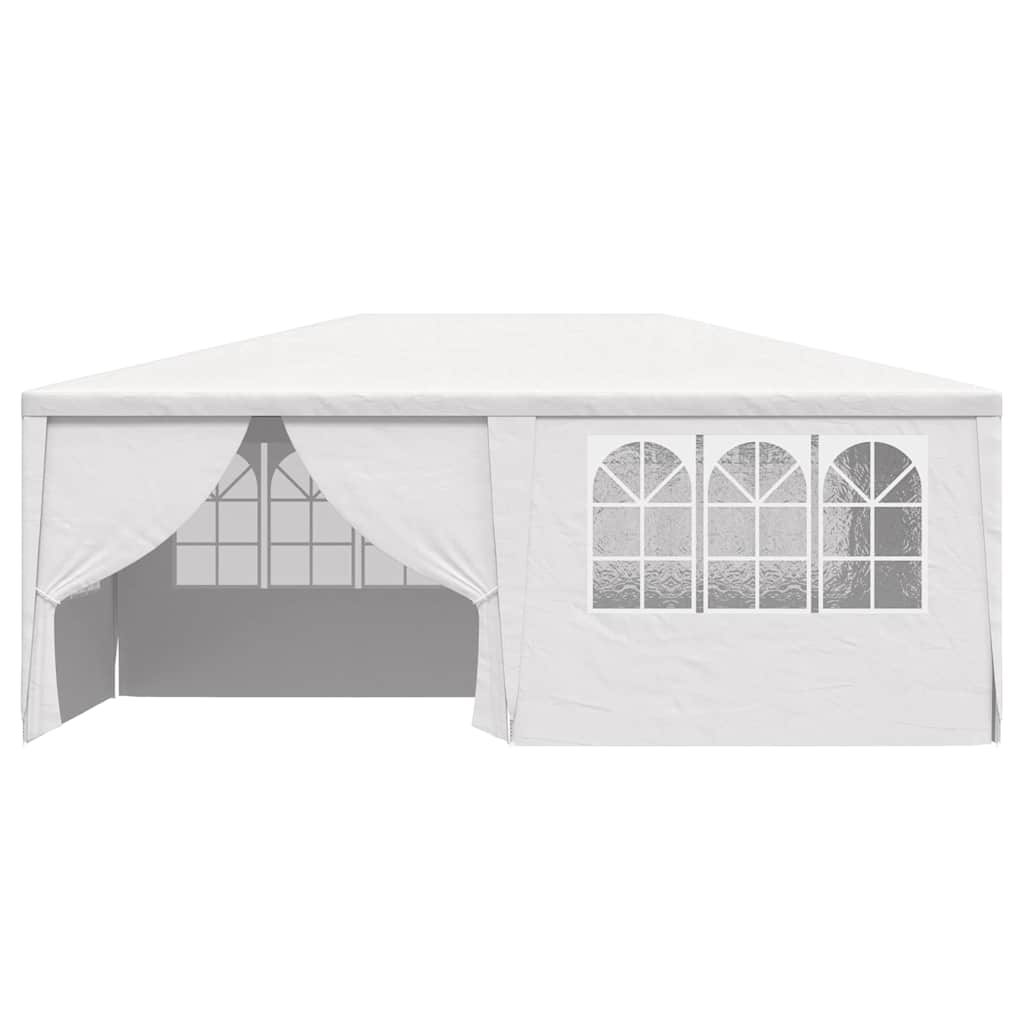 Proginė palapinė su šoninėmis sienomis, balta, 4x6m, 90g/m² Proginė palapinė su šoninėmis sienomis, balta, 4x6m, 90g/m² - Image 4