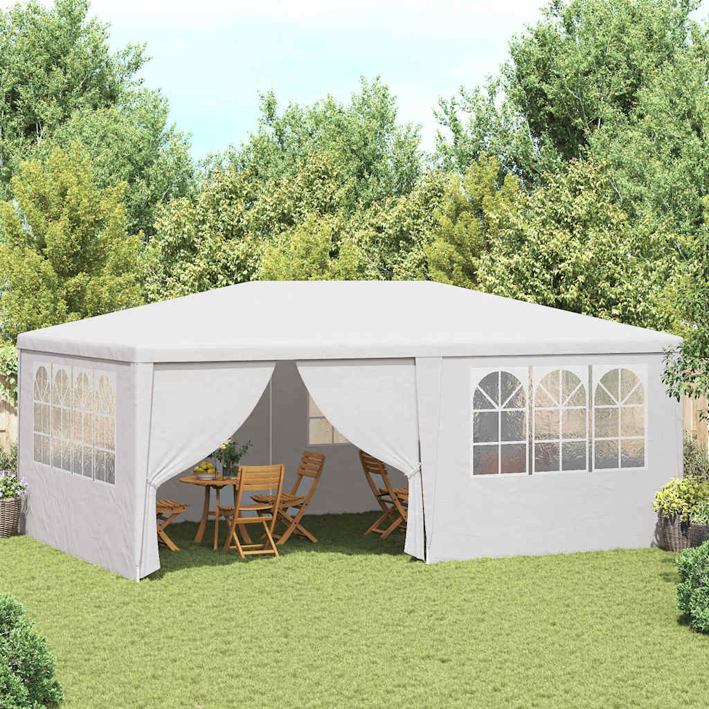 Proginė palapinė su šoninėmis sienomis, balta, 4x6m, 90g/m² Proginė palapinė su šoninėmis sienomis, balta, 4x6m, 90g/m² - Image 2