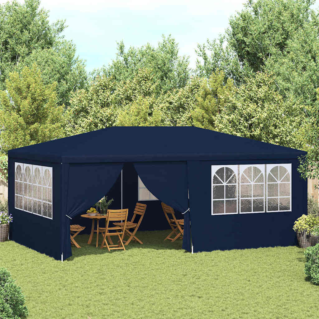 Proginė palapinė su šoninėmis sienomis, mėlyna, 4x6m, 90g/m² Proginė palapinė su šoninėmis sienomis, mėlyna, 4x6m, 90g/m² - Image 2