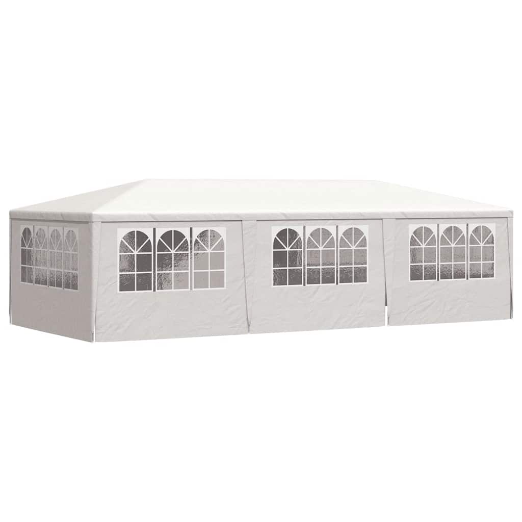 Proginė palapinė su šoninėmis sienomis, balta, 4x9m, 90g/m² Proginė palapinė su šoninėmis sienomis, balta, 4x9m, 90g/m² - Image 6