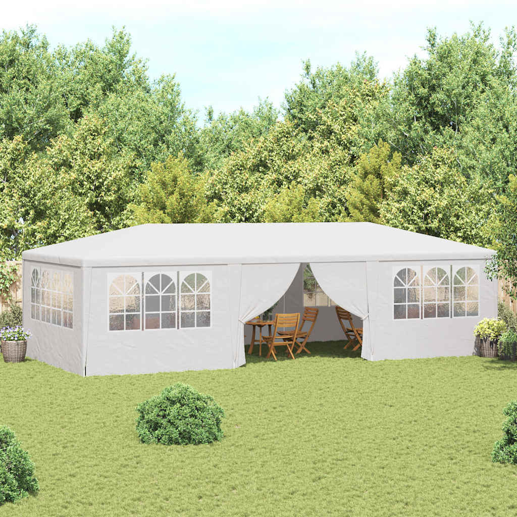 Proginė palapinė su šoninėmis sienomis, balta, 4x9m, 90g/m² Proginė palapinė su šoninėmis sienomis, balta, 4x9m, 90g/m² - Image 2