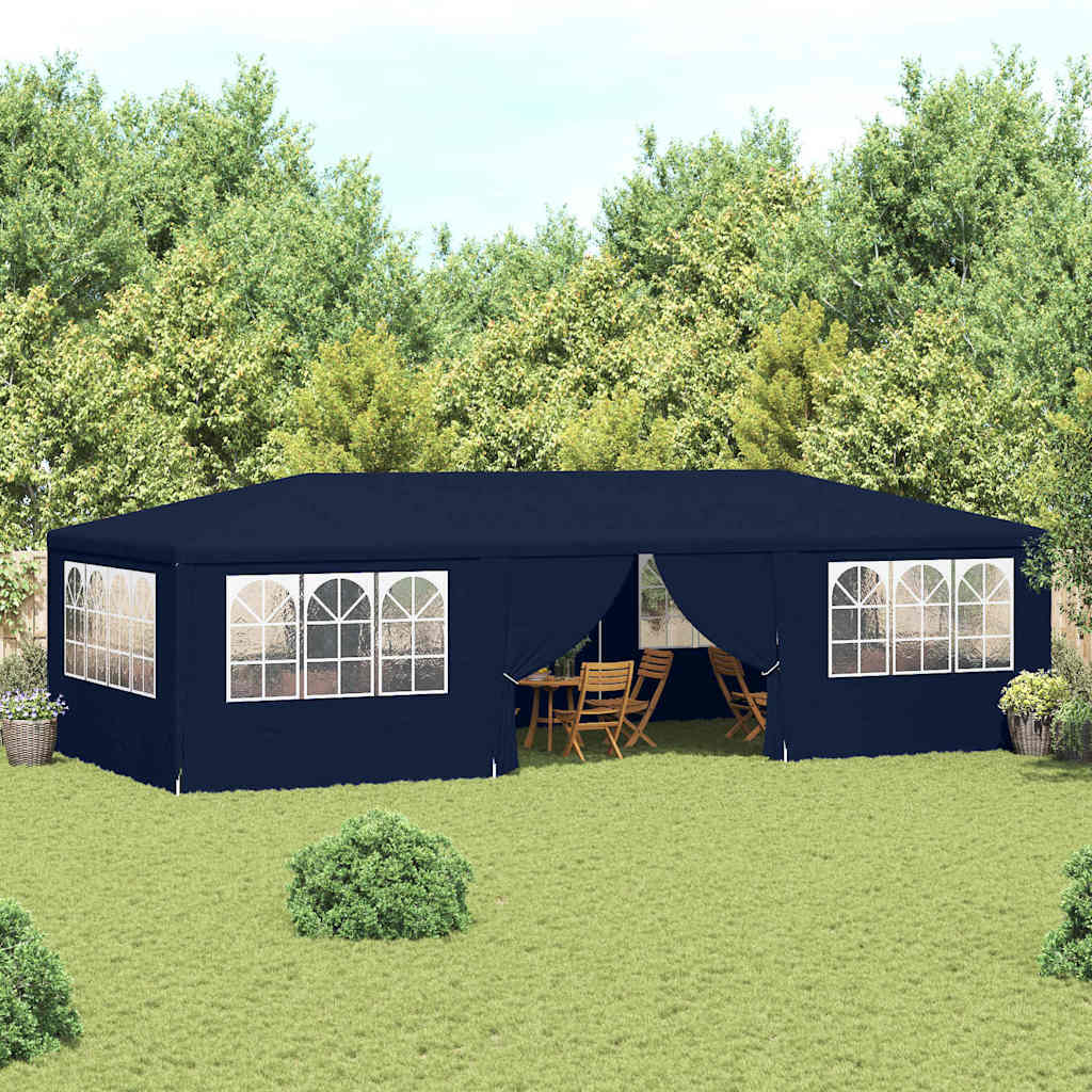 Proginė palapinė su šoninėmis sienomis, mėlyna, 4x9m, 90g/m² Proginė palapinė su šoninėmis sienomis, mėlyna, 4x9m, 90g/m² - Image 2