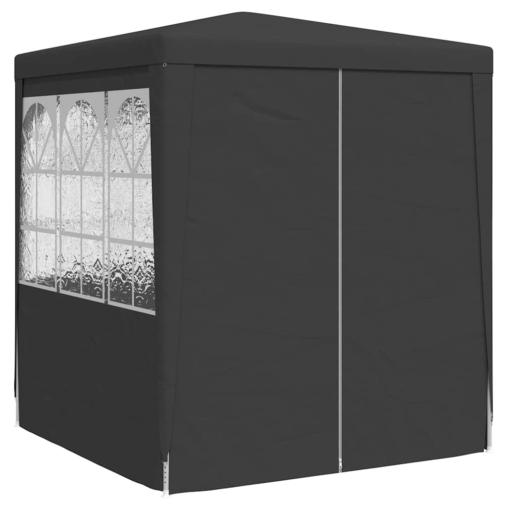 Proginė palapinė su šoninėmis sienomis, antracito, 2x2m, 90g/m² Proginė palapinė su šoninėmis sienomis, antracito, 2x2m, 90g/m² - Image 3