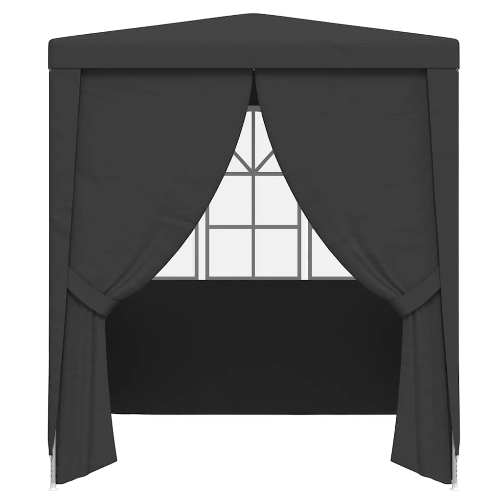 Proginė palapinė su šoninėmis sienomis, antracito, 2x2m, 90g/m² Proginė palapinė su šoninėmis sienomis, antracito, 2x2m, 90g/m² - Image 4
