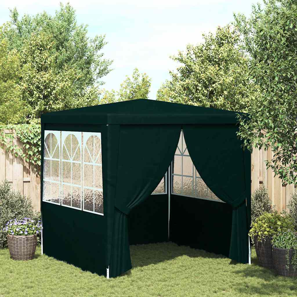 Proginė palapinė su šoninėmis sienomis, žalia, 2x2m, 90g/m² Proginė palapinė su šoninėmis sienomis, žalia, 2x2m, 90g/m² - Image 2