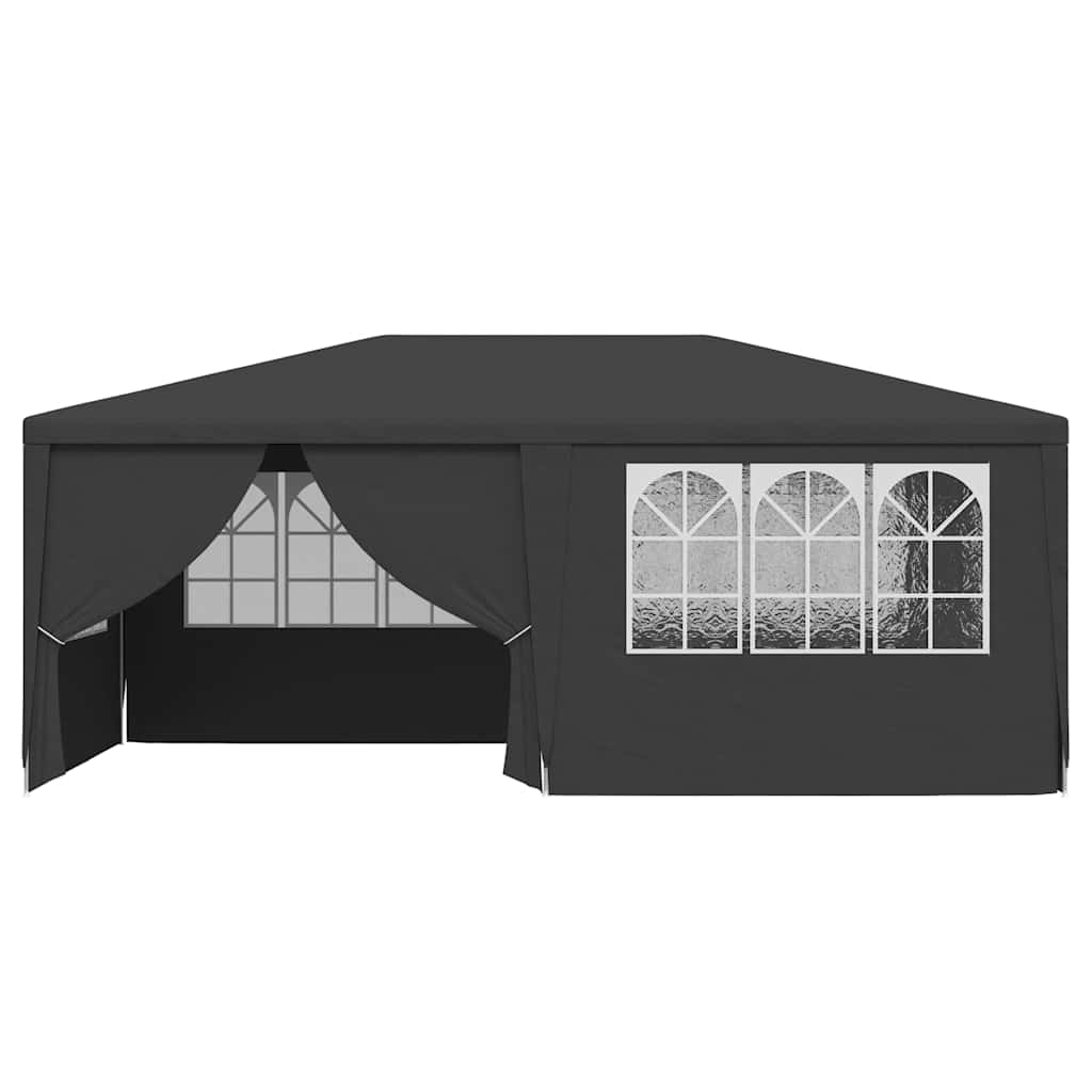Proginė palapinė su šoninėmis sienomis, antracito, 4x6m, 90g/m² Proginė palapinė su šoninėmis sienomis, antracito, 4x6m, 90g/m² - Image 4