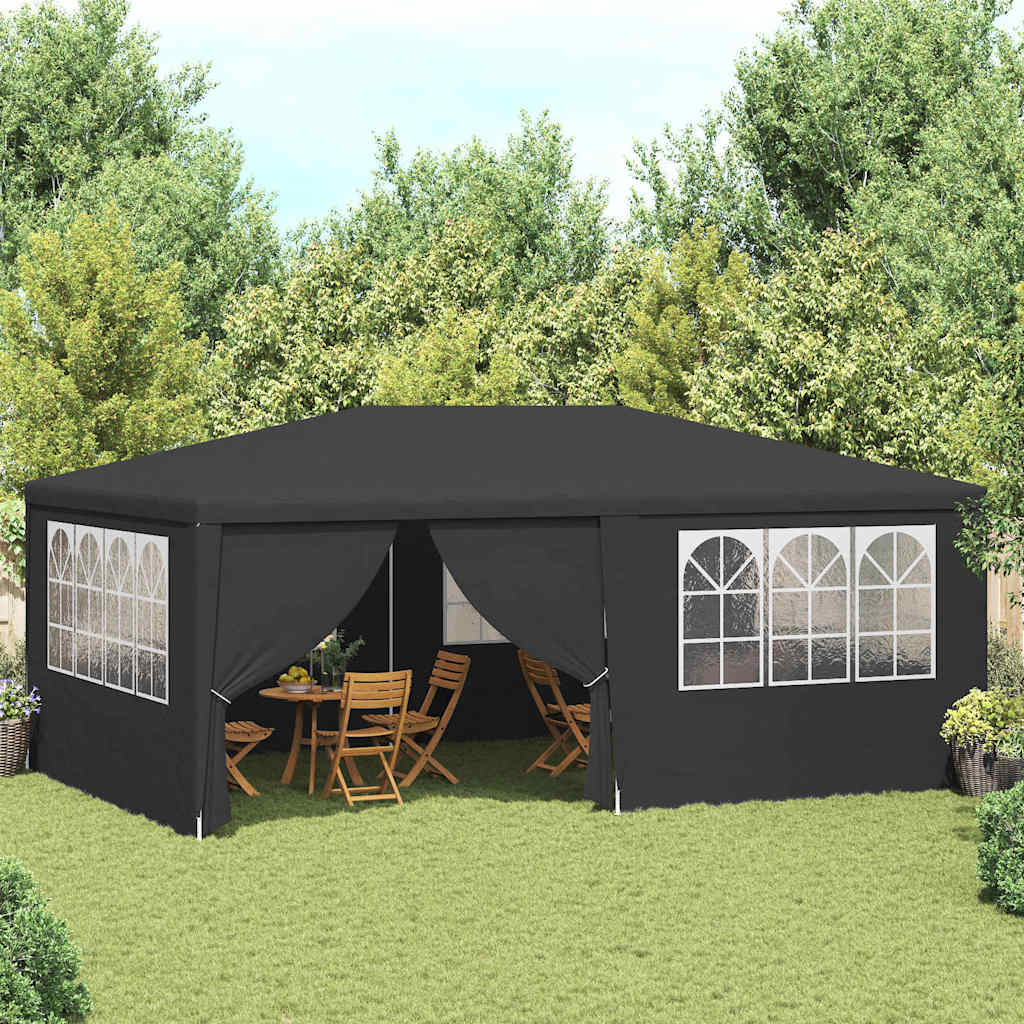 Proginė palapinė su šoninėmis sienomis, antracito, 4x6m, 90g/m² Proginė palapinė su šoninėmis sienomis, antracito, 4x6m, 90g/m² - Image 2