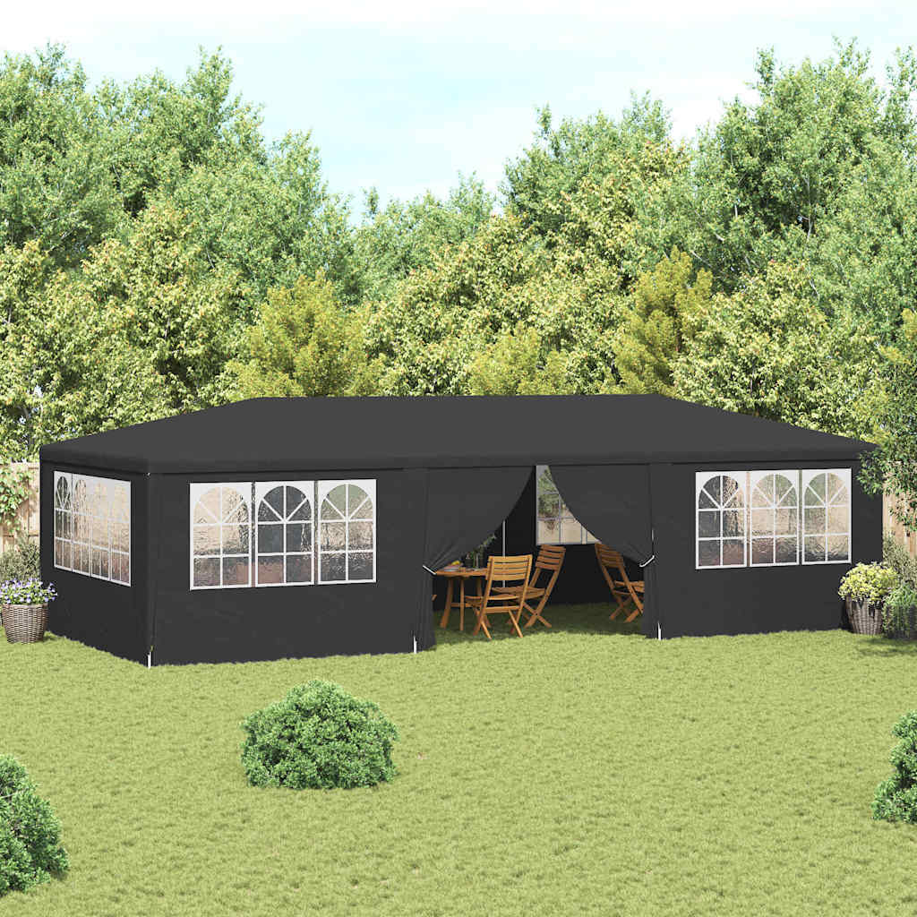 Proginė palapinė su šoninėmis sienomis, antracito, 4x9m, 90g/m² Proginė palapinė su šoninėmis sienomis, antracito, 4x9m, 90g/m² - Image 2
