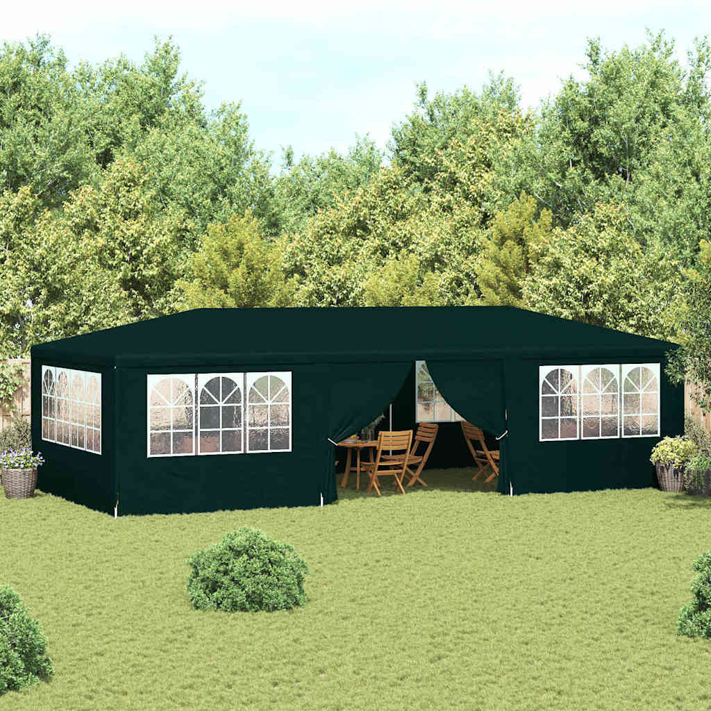 Proginė palapinė su šoninėmis sienomis, žalia, 4x9m, 90g/m² Proginė palapinė su šoninėmis sienomis, žalia, 4x9m, 90g/m² - Image 2