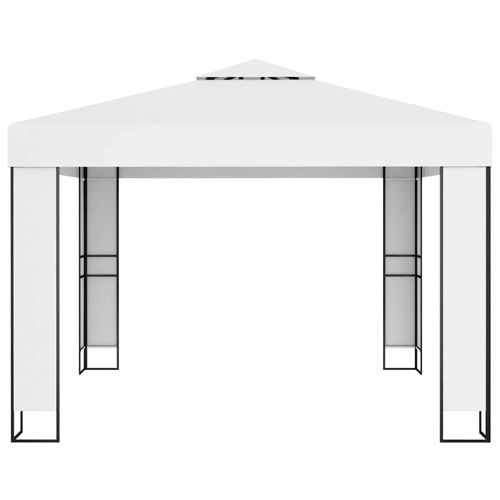 Pavėsinė su dvigubu stogu, baltos spalvos, 3x3m Pavėsinė su dvigubu stogu, baltos spalvos, 3x3m - Image 3