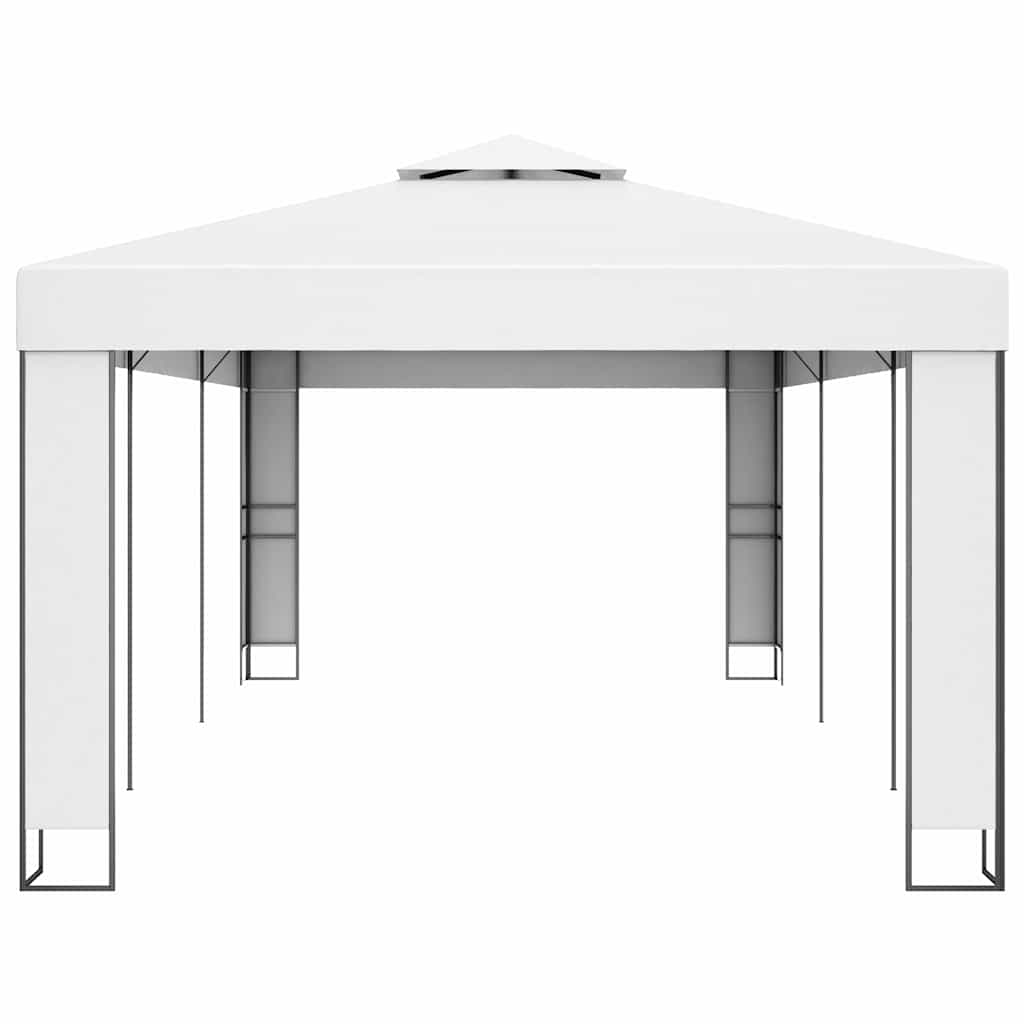 Pavėsinė su dvigubu stogu, baltos spalvos, 3x6m Pavėsinė su dvigubu stogu, baltos spalvos, 3x6m - Image 3