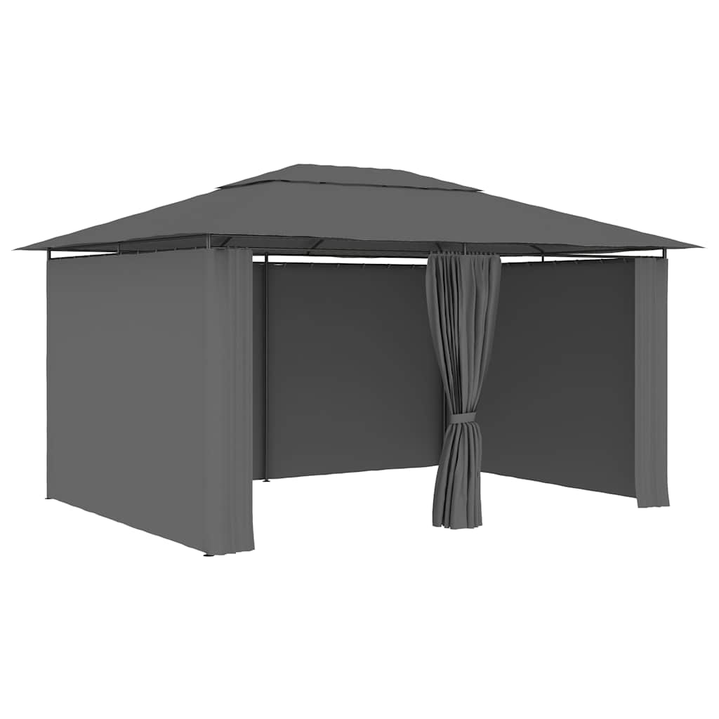 Sodo palapinė su užuolaidomis, antracito spalvos, 4x3m Sodo palapinė su užuolaidomis, antracito spalvos, 4x3m - Image 2