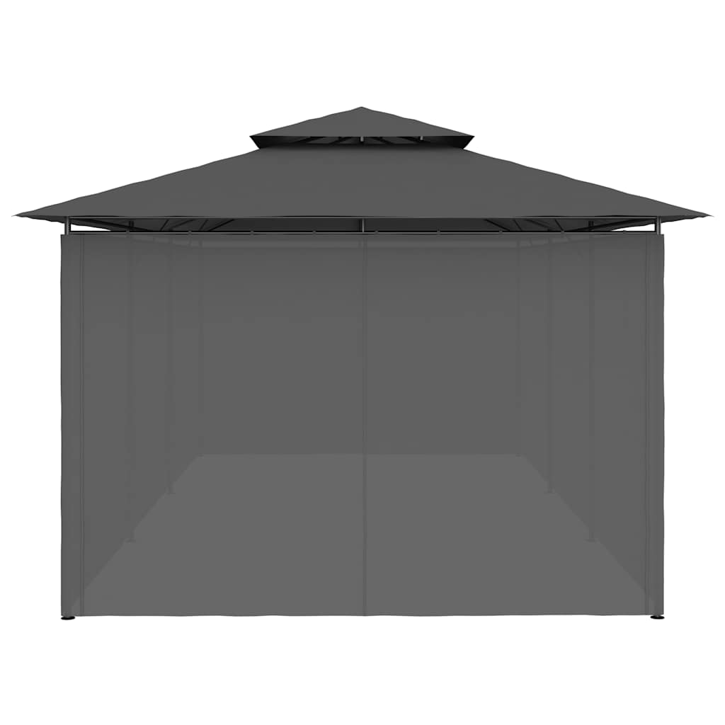 Pavėsinė su užuolaidomis, antracito spalvos, 600x298x270cm Pavėsinė su užuolaidomis, antracito spalvos, 600x298x270cm - Image 6